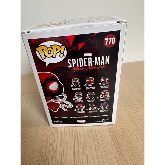 Spider-Man Miles Morales Game Crimson Cowl Suit Funko Pop! Vinyl Figure #770 NEW - Picture 3 of 5